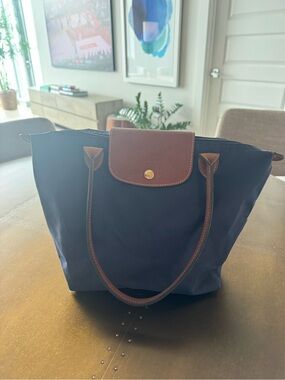 Longchamp Le Pliage Small Navy Bag
